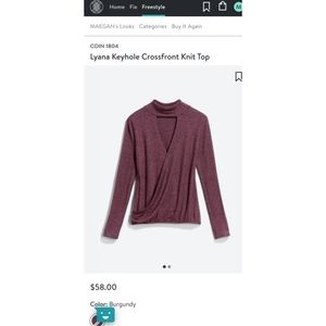 Stitchfix Coin 1804 Lyana Keyhole Crossfront Knit top - Large